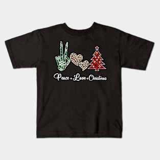 Peace love christmas Kids T-Shirt